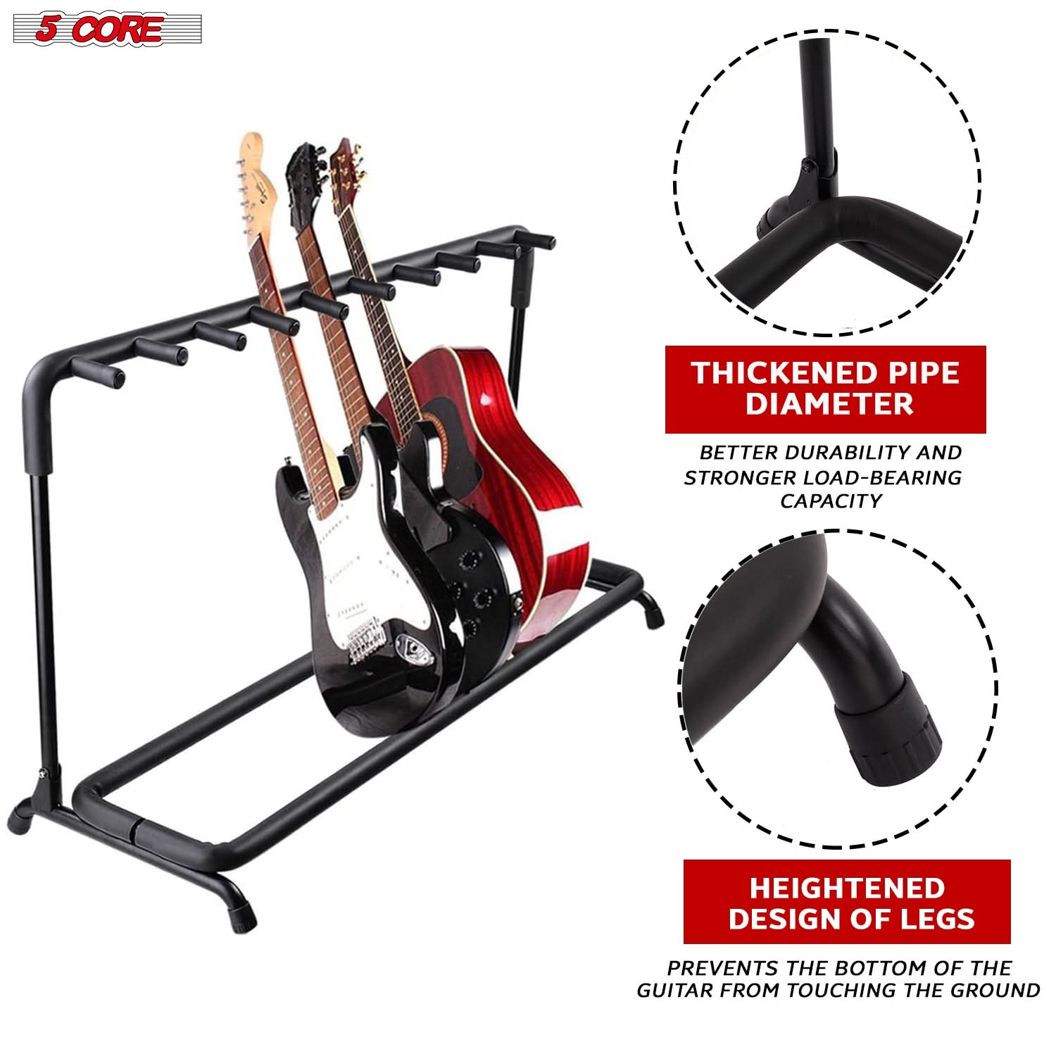 5 Core Multi Guitar Rack Stand - Resin Vat recension och pris