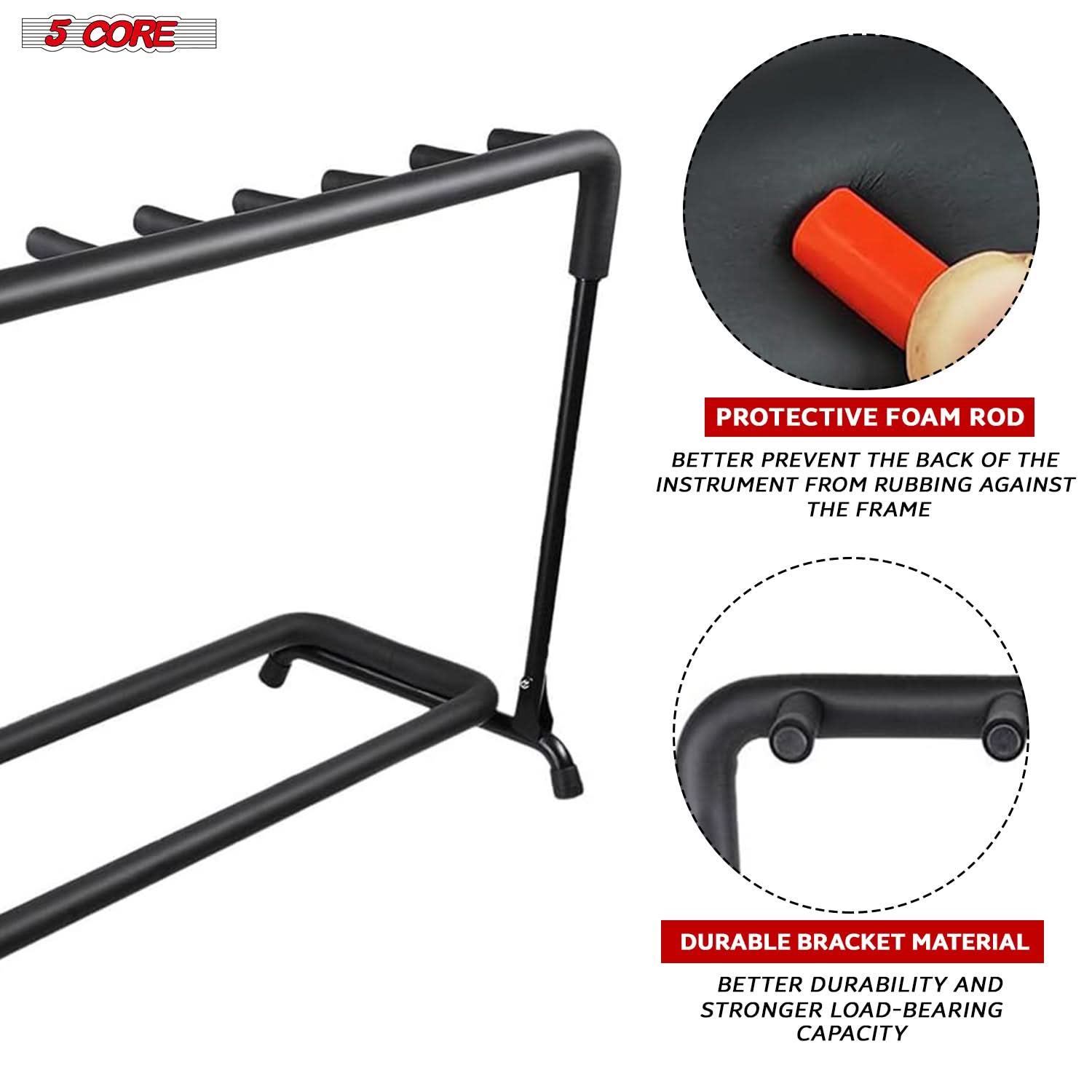 5 Core Multi Guitar Rack Stand - Resin Vat recension och pris