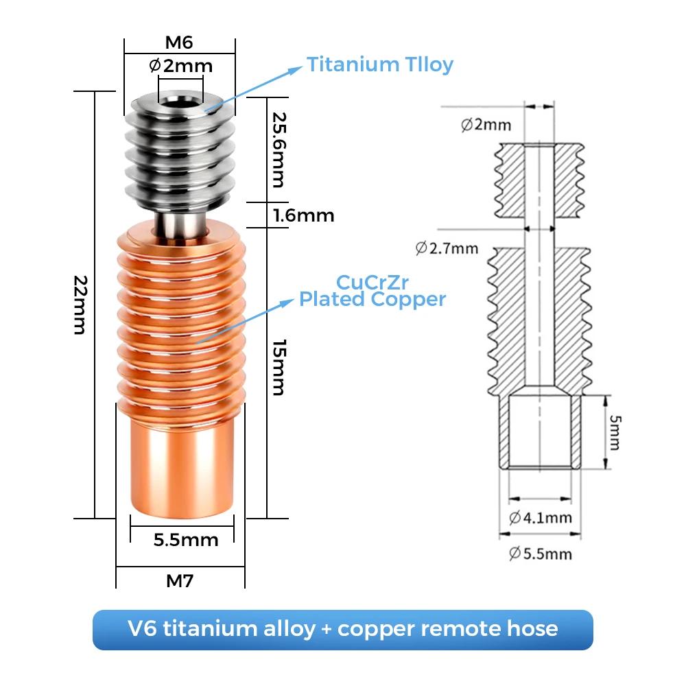 High Quality E3D V6 Throat V5  - Direct Drive Extruder recension och pris