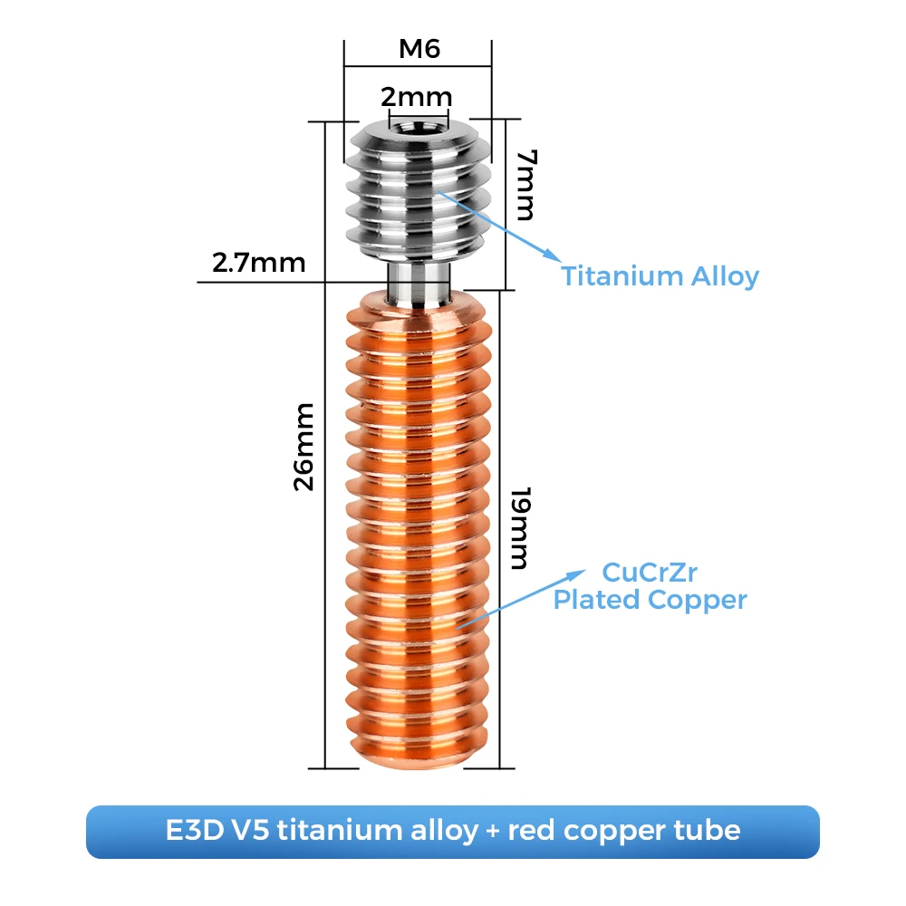 High Quality E3D V6 Throat V5  - Direct Drive Extruder recension och pris