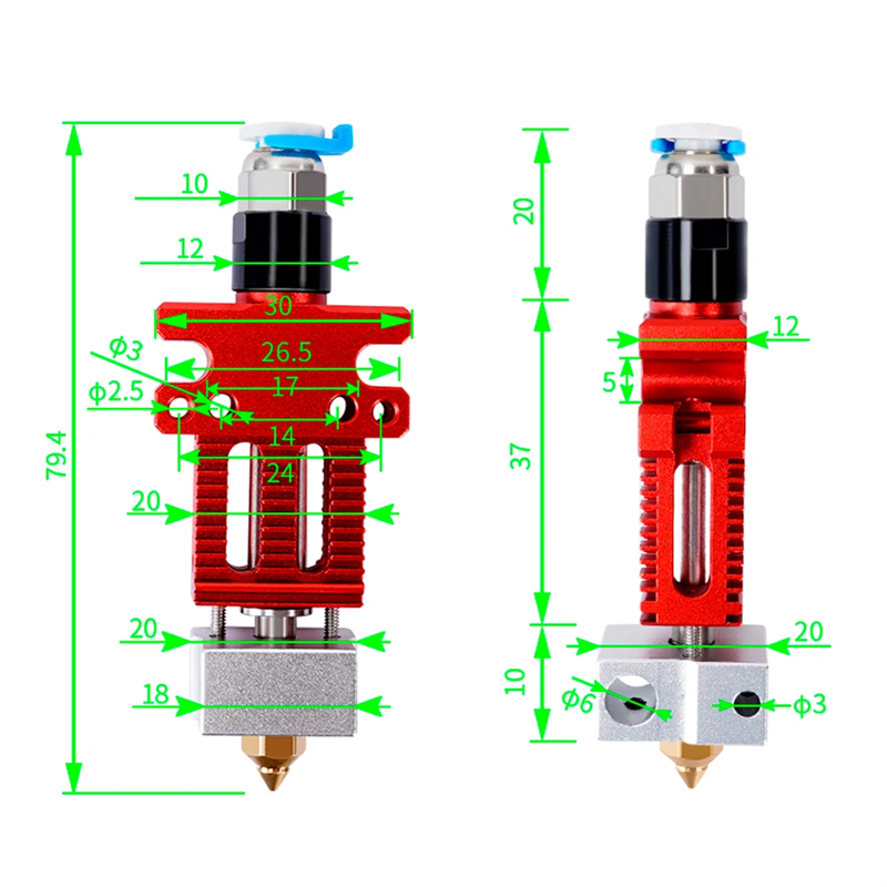 3D Printer Parts CR6 SE J-head - Direct Drive Extruder recension och pris