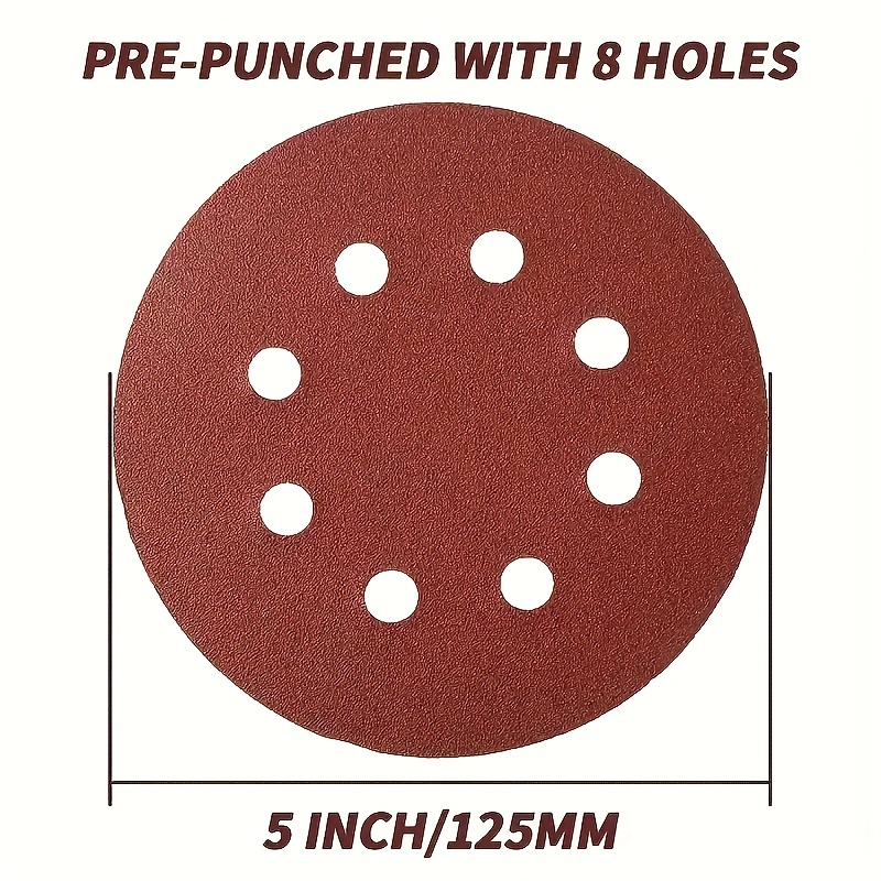 100 Pcs of 5-Inch 8-Hole Sandp - Extruder recension och pris