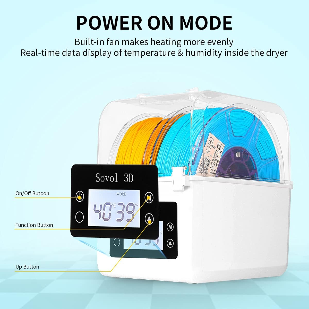 Sovol Filament Dryer 2023, SH0 - Enclosure 3D Printer recension och pris