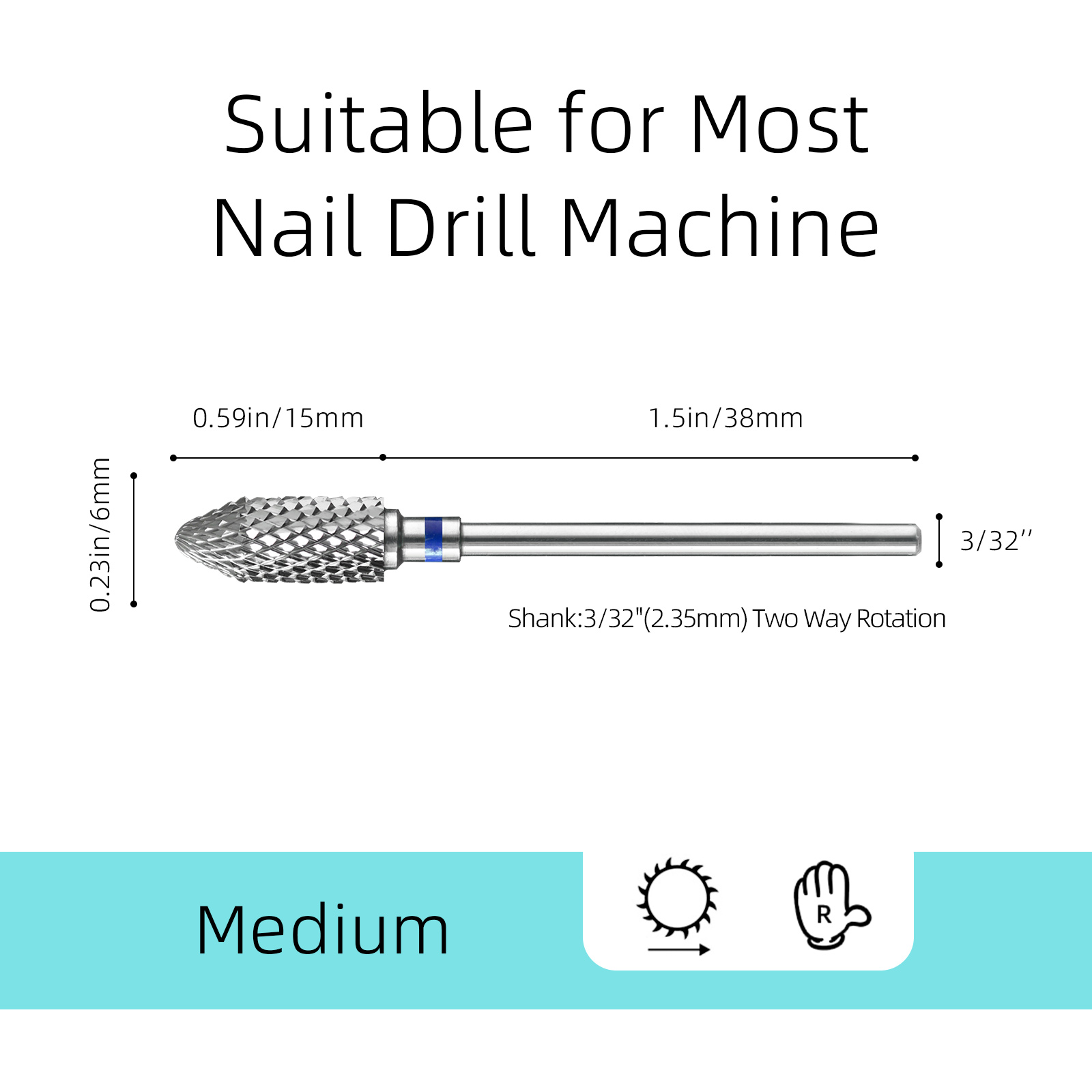 HYTOOS Bullet Carbide Nail Dri - Nozzle Tungsten recension och pris