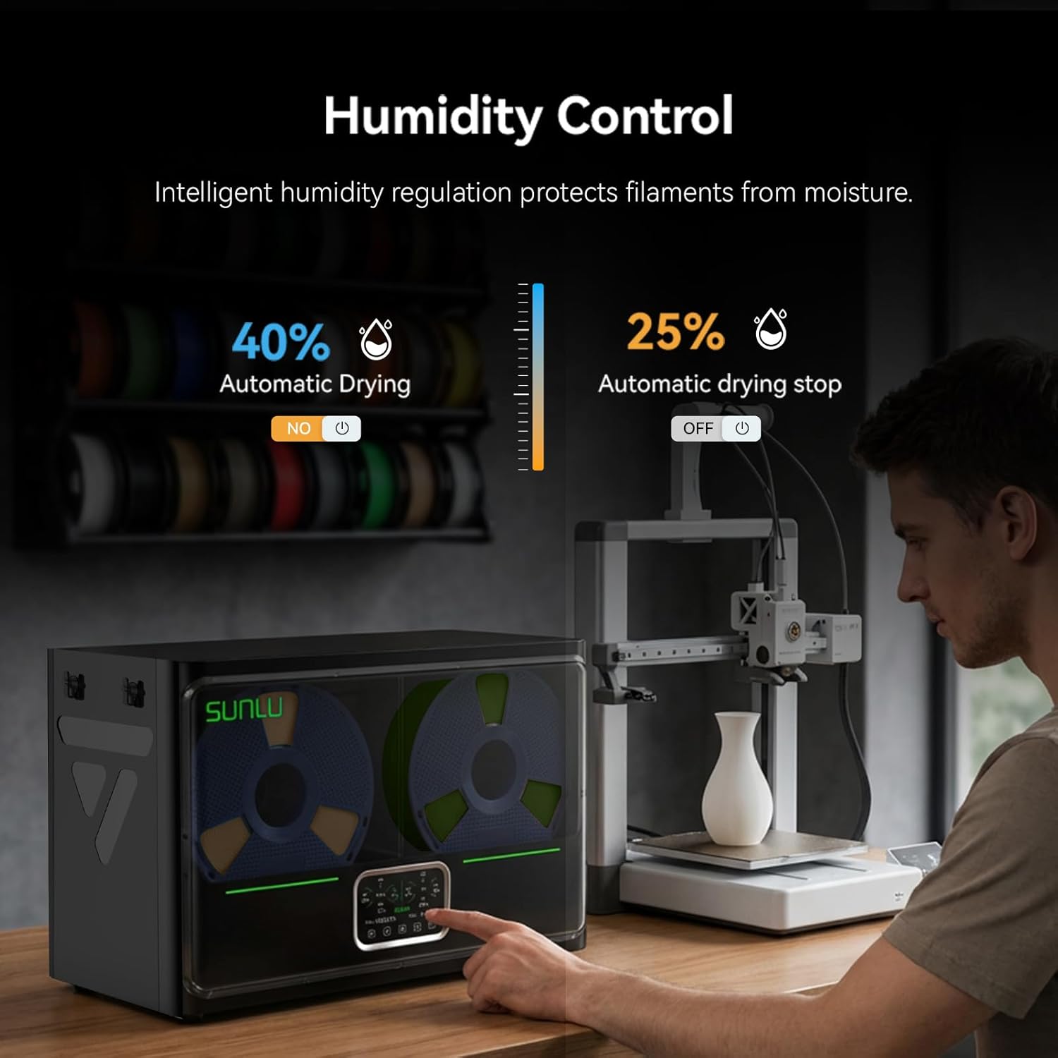 SUNLU S4 Pro 3D Filament Dryer - Filament 1.75 recension och pris