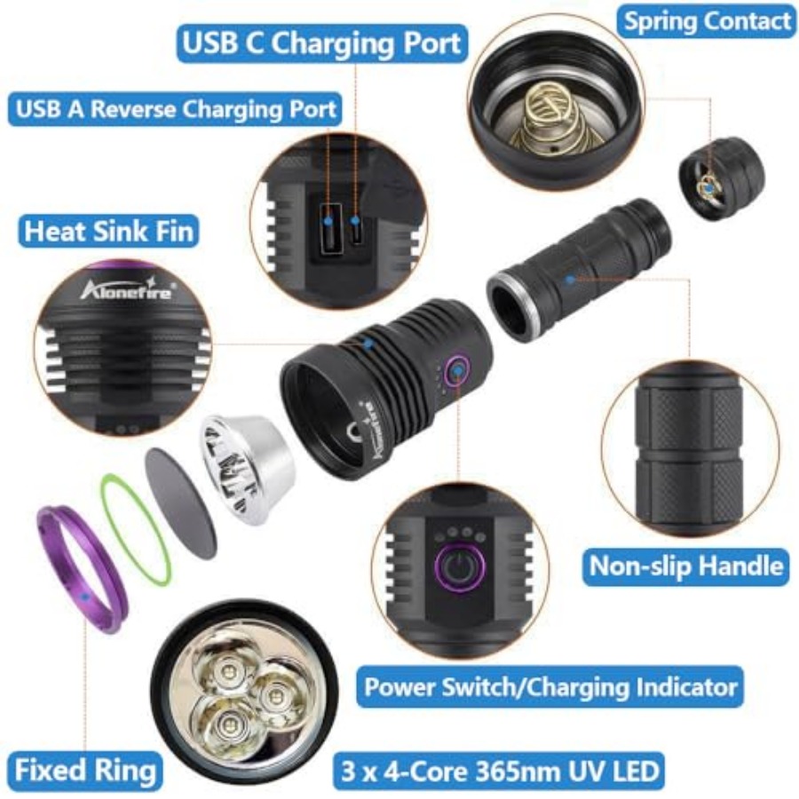 SV43 36W 365nm UV Flashlight U - Uv Resin recension och pris
